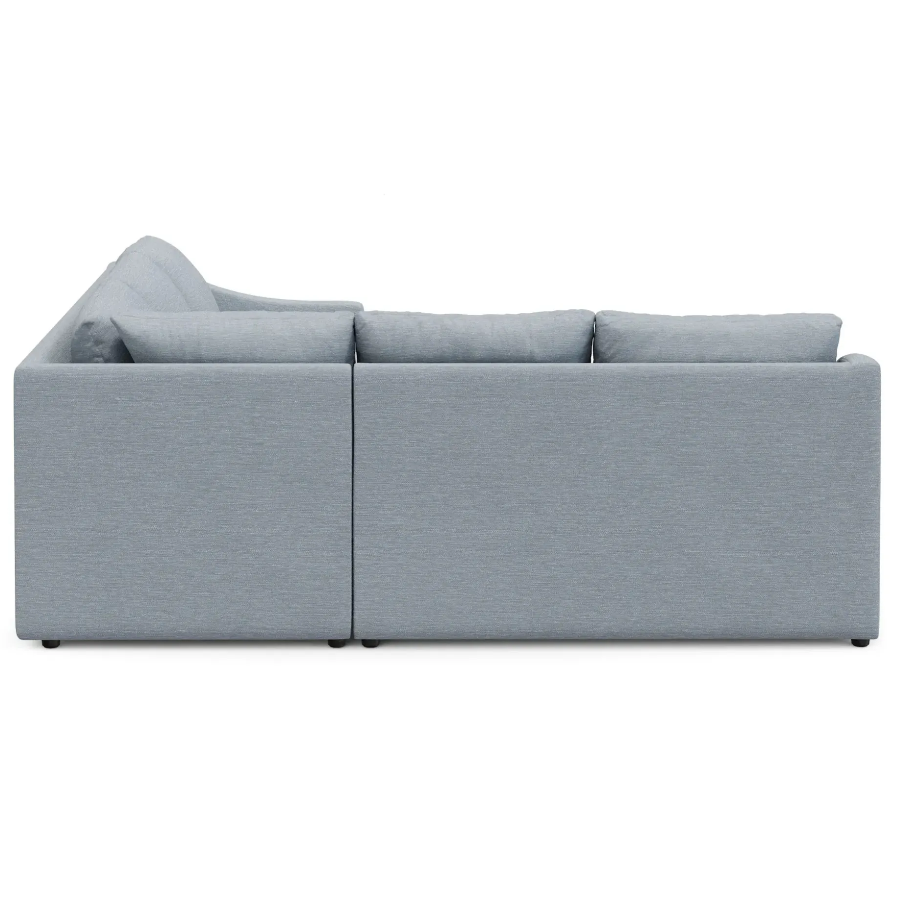 Landry 91" Corner Sectional - Silver Light Blue