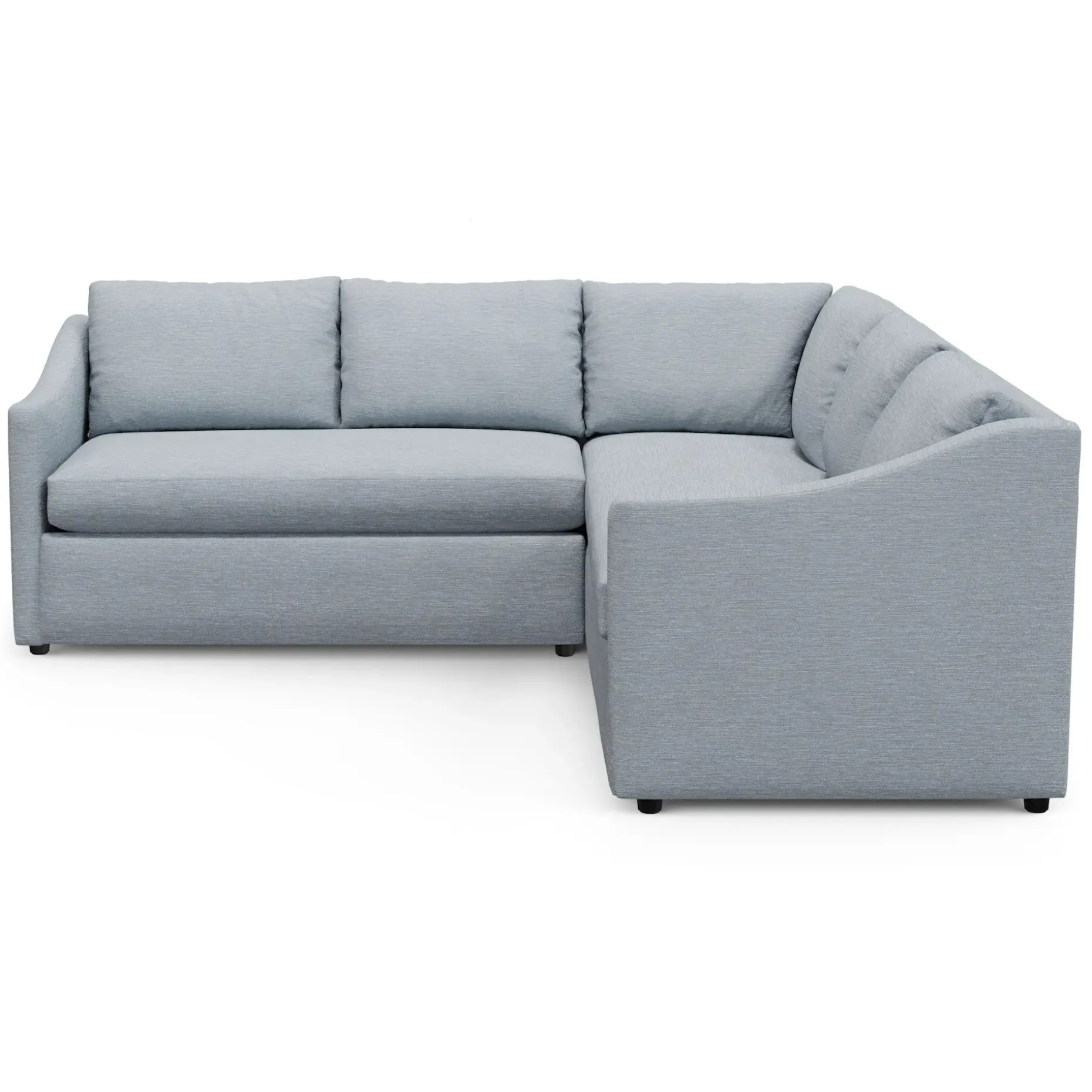 Landry 91" Corner Sectional - Silver Light Blue