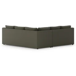 Landry 91" Corner Sectional - Silver Moss
