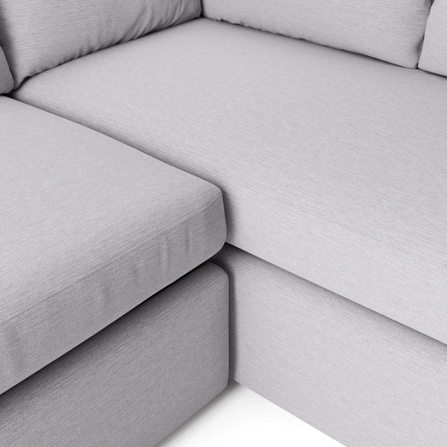 Landry 91" Corner Sectional - Silver Ivory