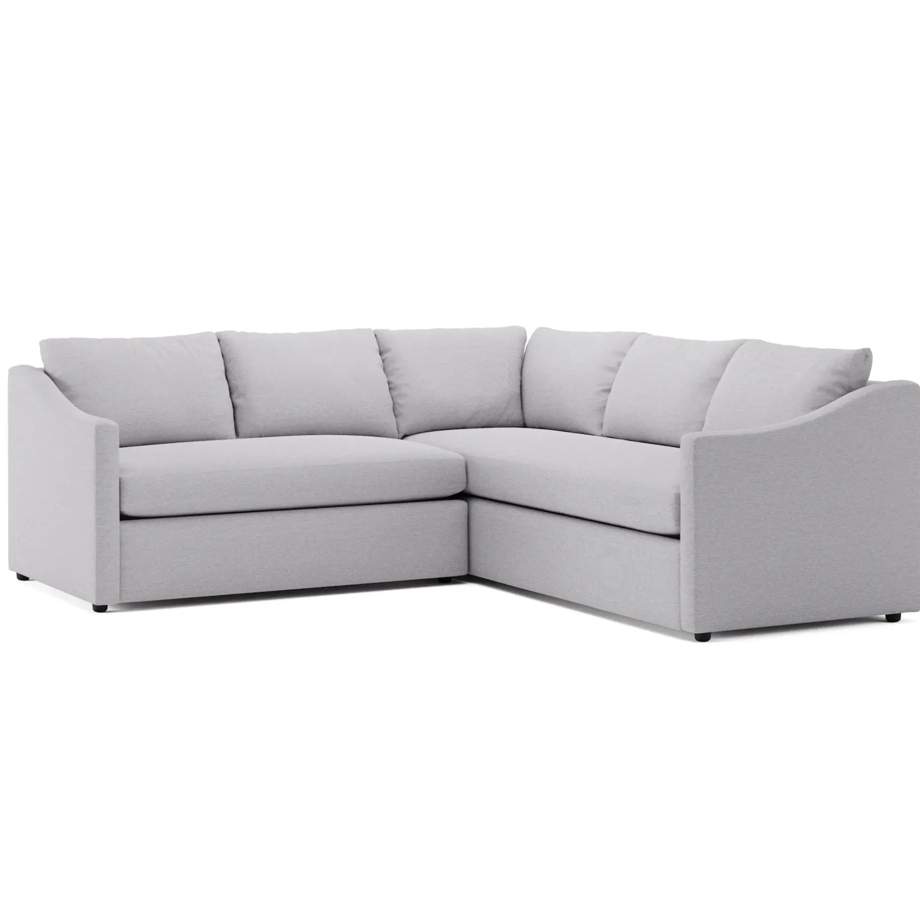 Landry 91" Corner Sectional - Silver Ivory
