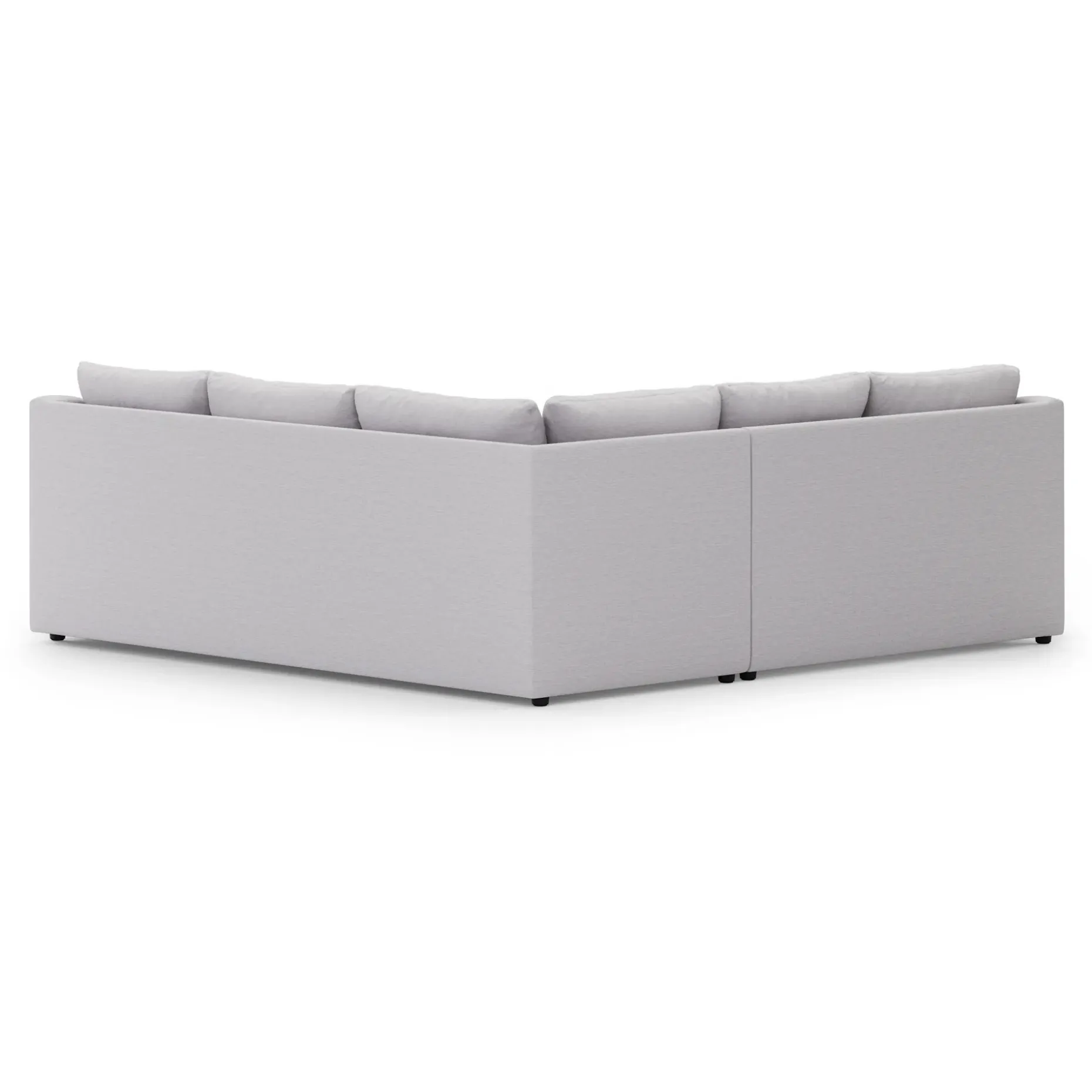 Landry 91" Corner Sectional - Silver Ivory
