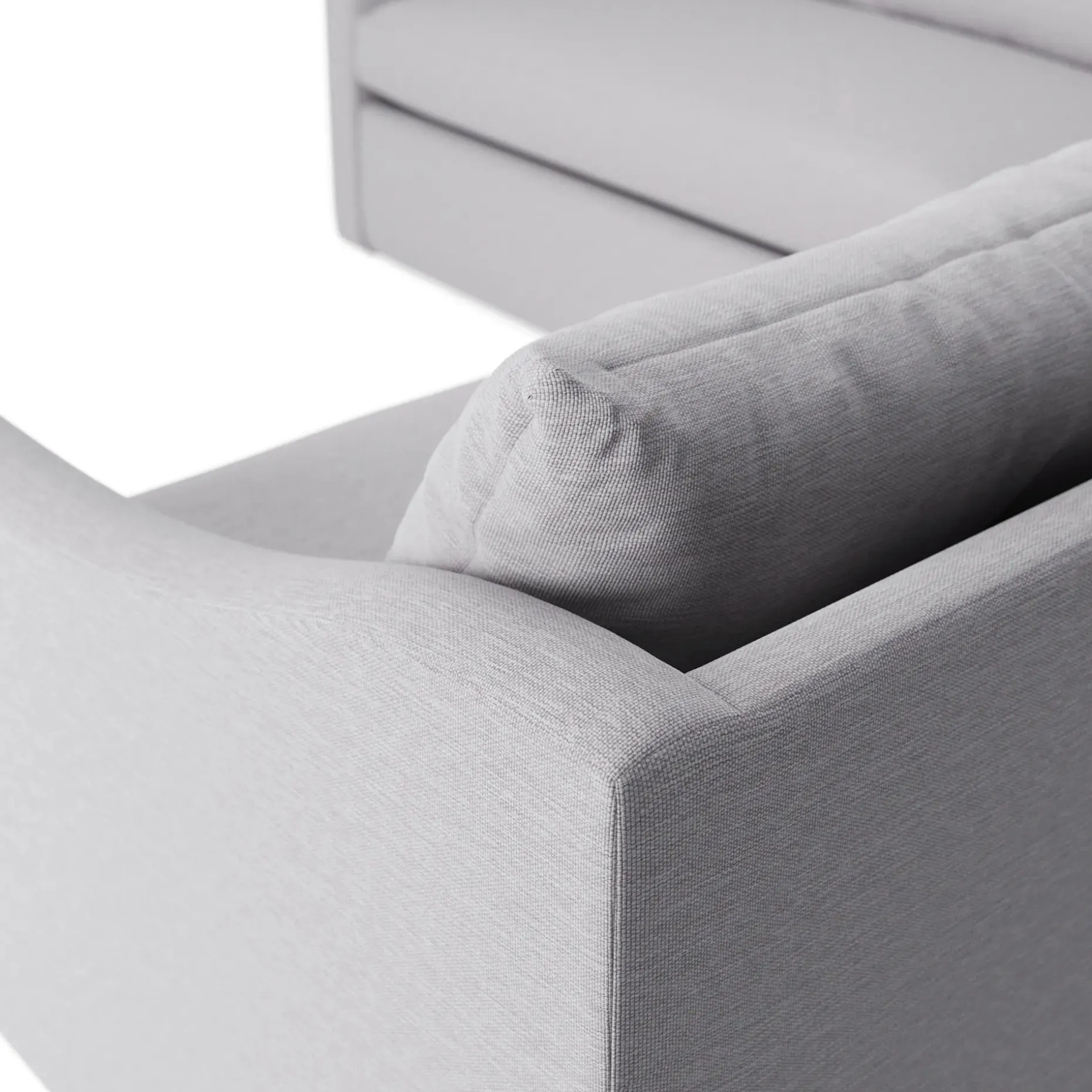 Landry 91" Corner Sectional - Silver Ivory