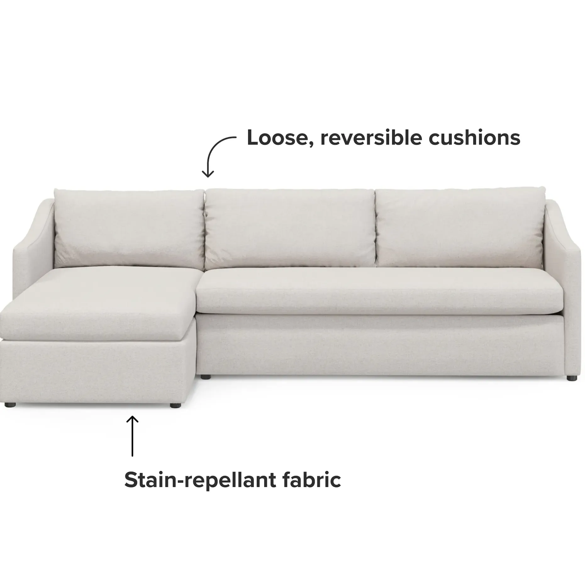 Landry 109" Left Storage Sleeper Sectional - Napa White