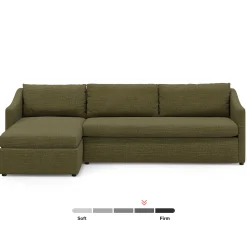 Landry 109" Left Storage Sleeper Sectional - Napa Moss