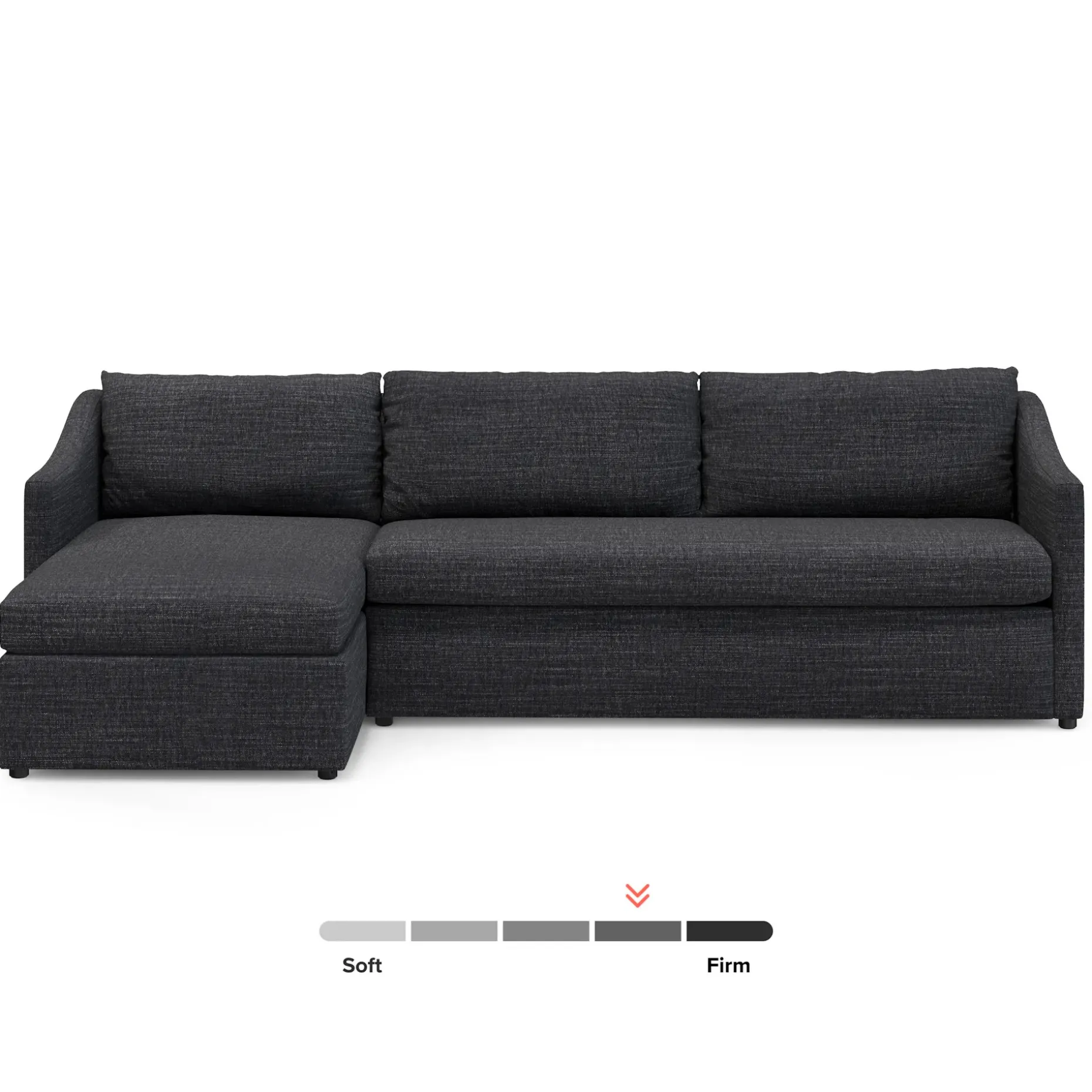 Landry 109" Left Storage Sleeper Sectional - Napa Charcoal