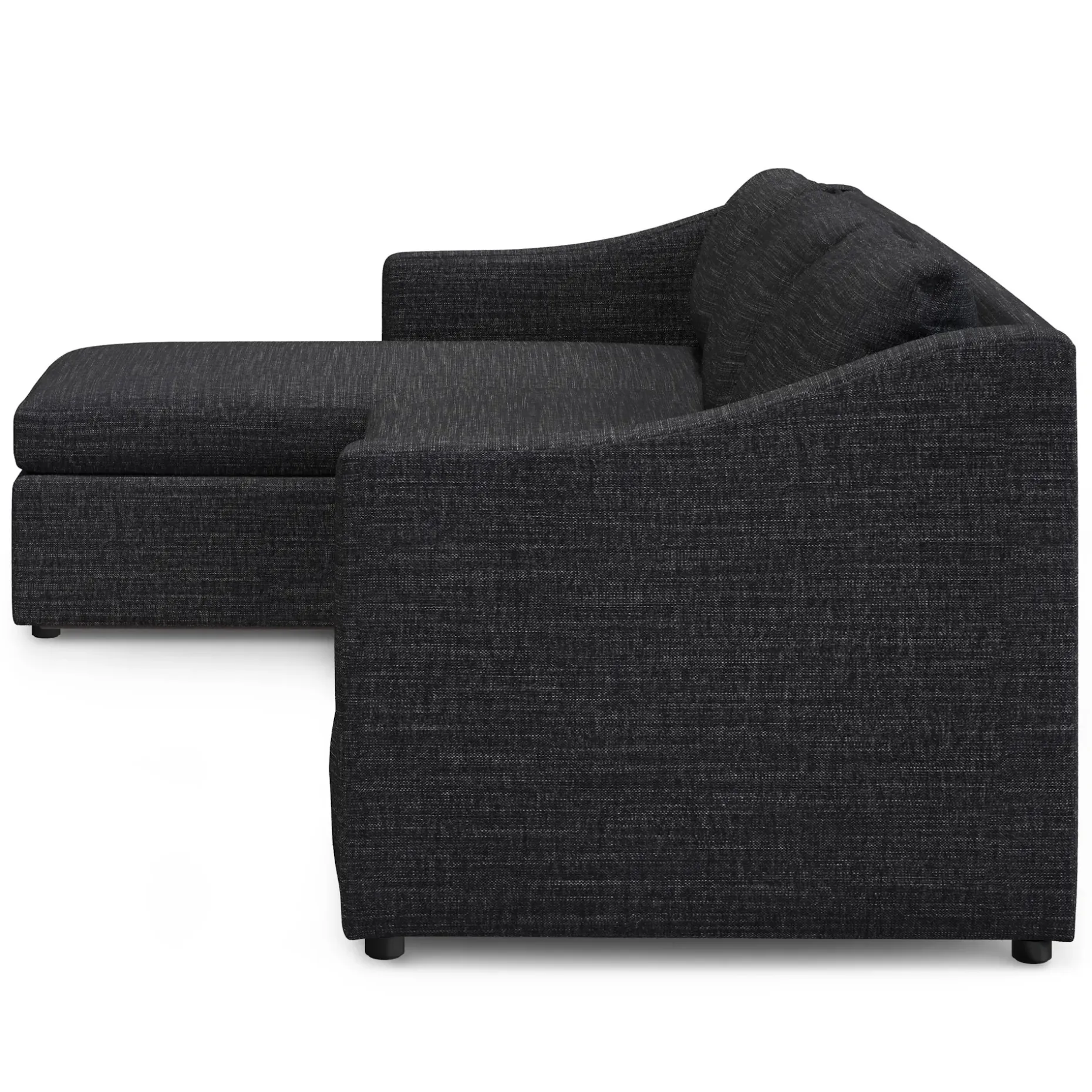 Landry 109" Left Storage Sleeper Sectional - Napa Charcoal
