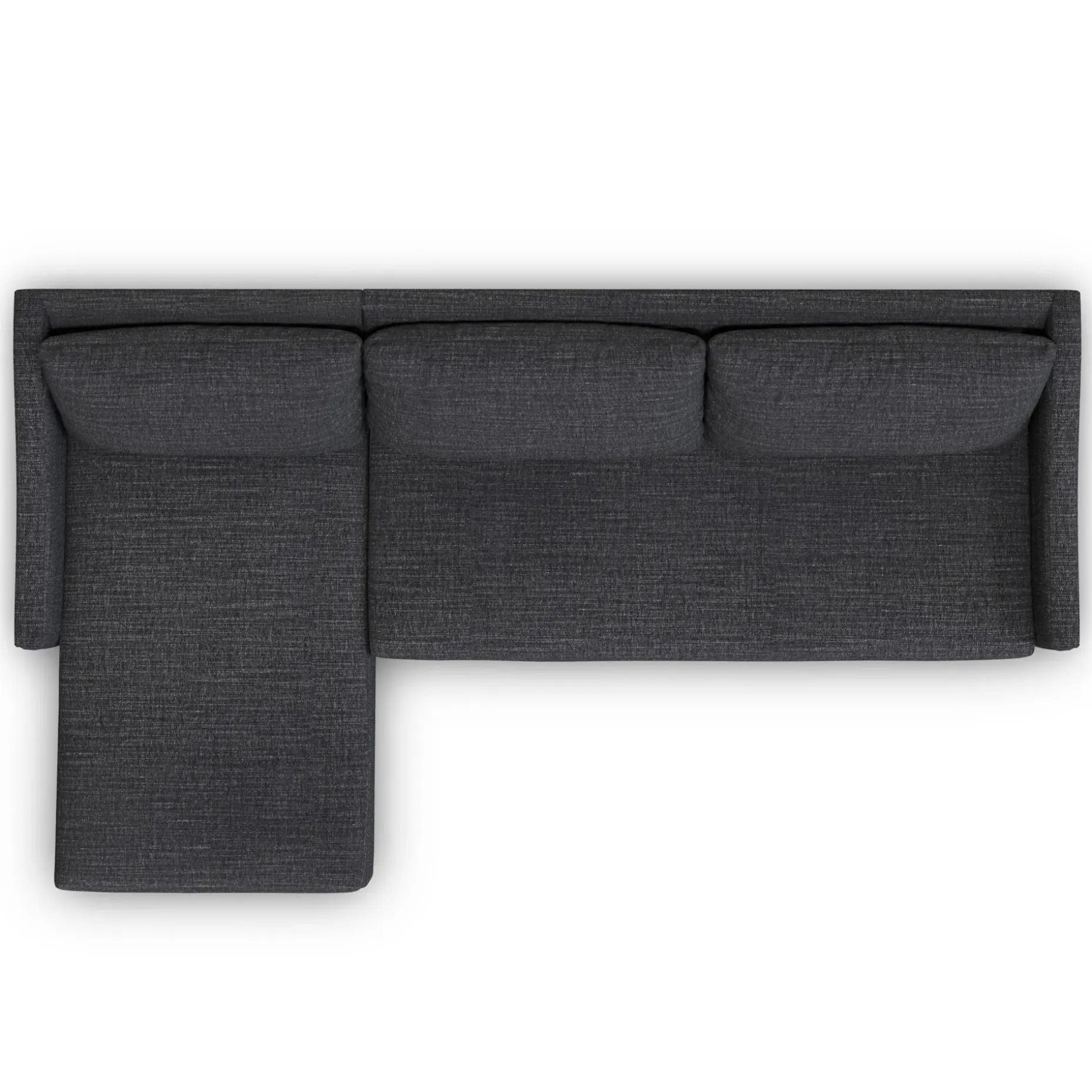 Landry 109" Left Storage Sleeper Sectional - Napa Charcoal