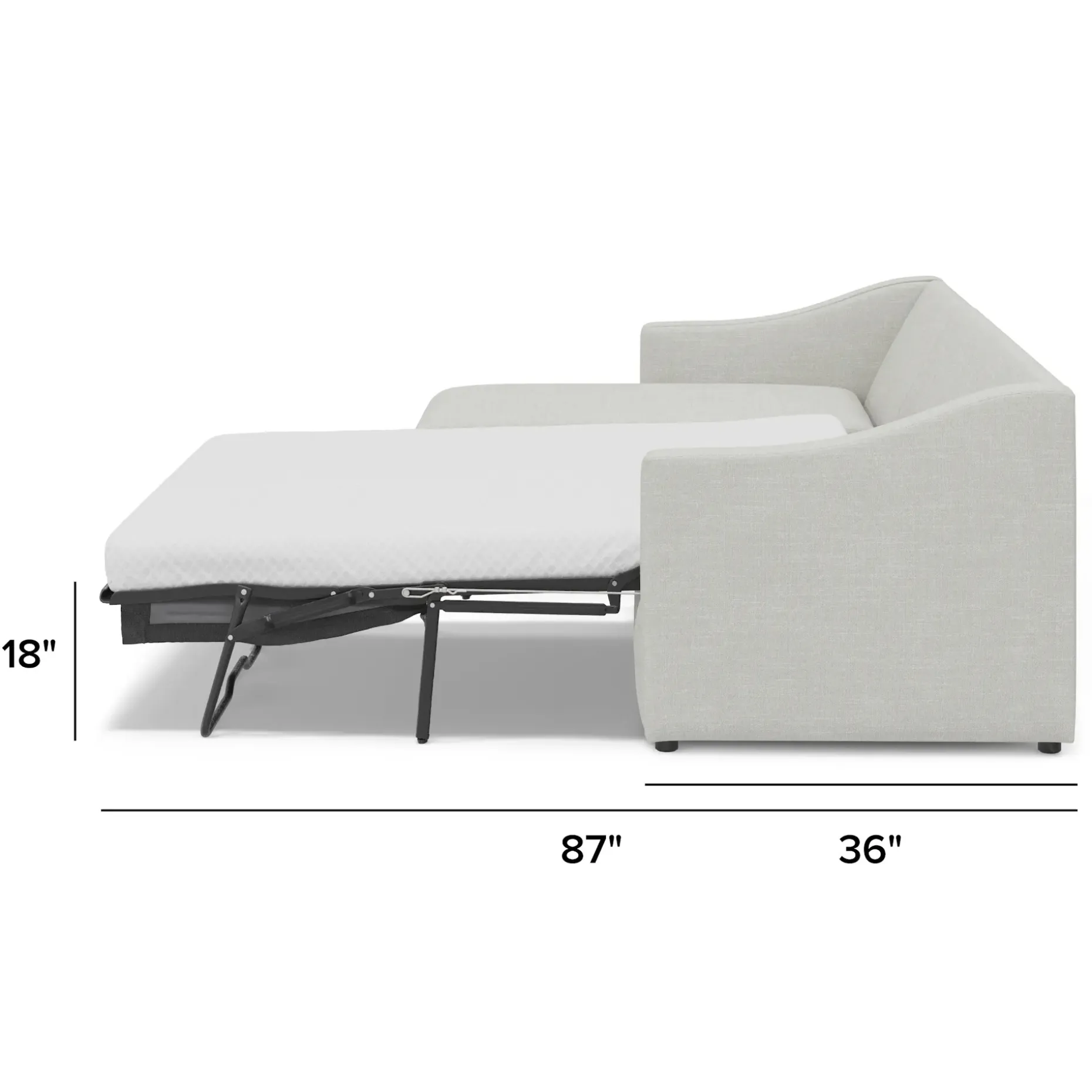 Landry 109" Left Storage Sleeper Sectional - Napa Dove