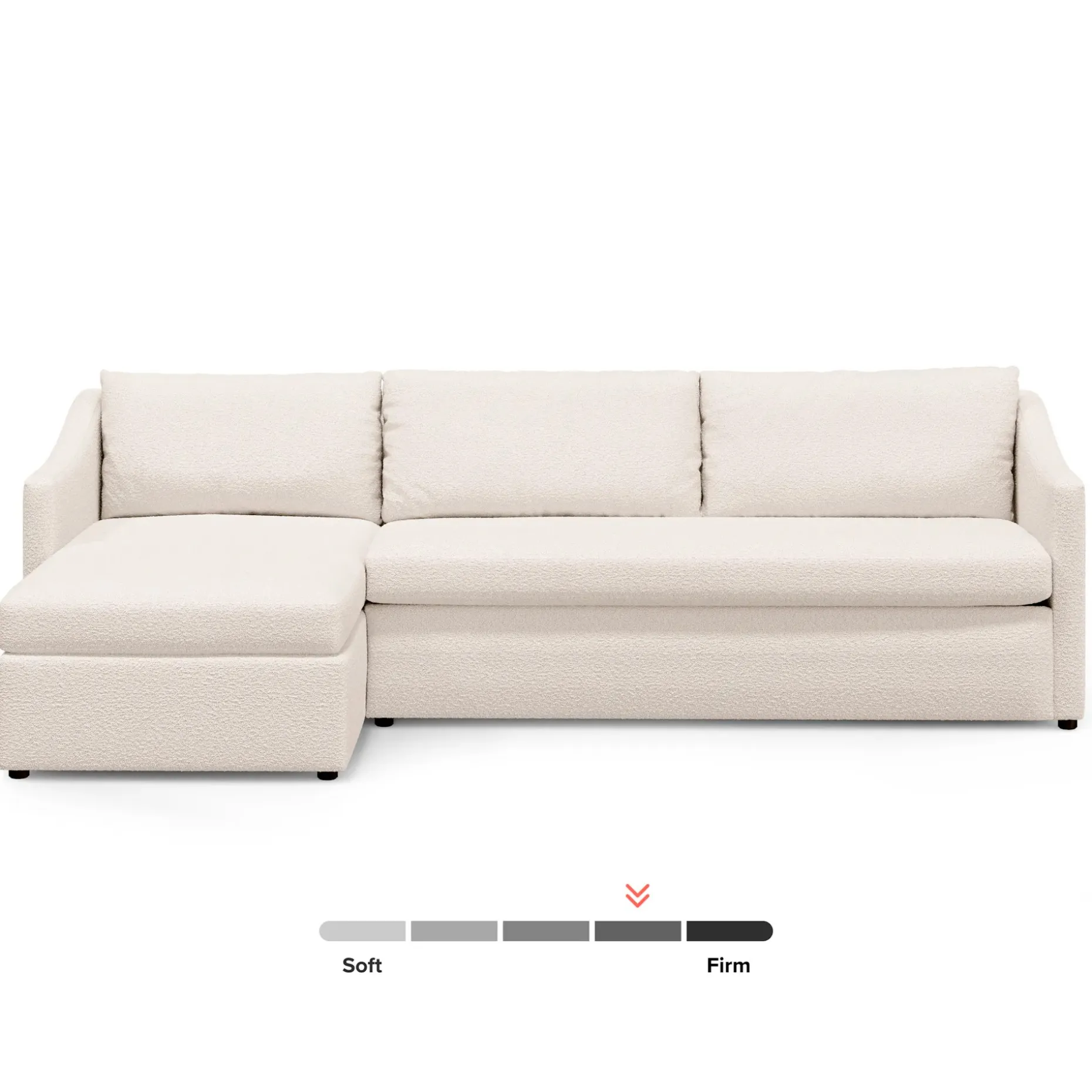 Landry 109" Left Storage Sleeper Sectional - Ivory Wool Bouclé