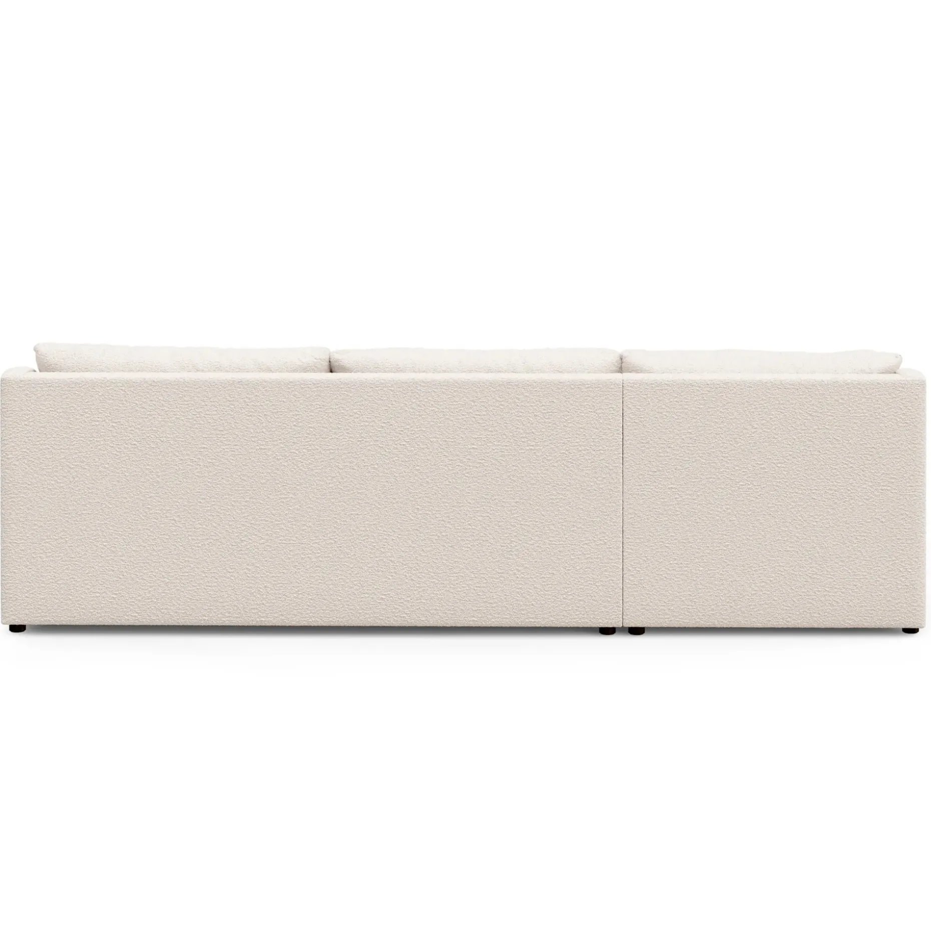 Landry 109" Left Storage Sleeper Sectional - Ivory Wool Bouclé