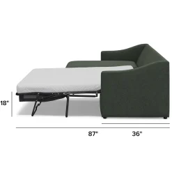 Landry 109" Left Storage Sleeper Sectional - Green Wool Bouclé