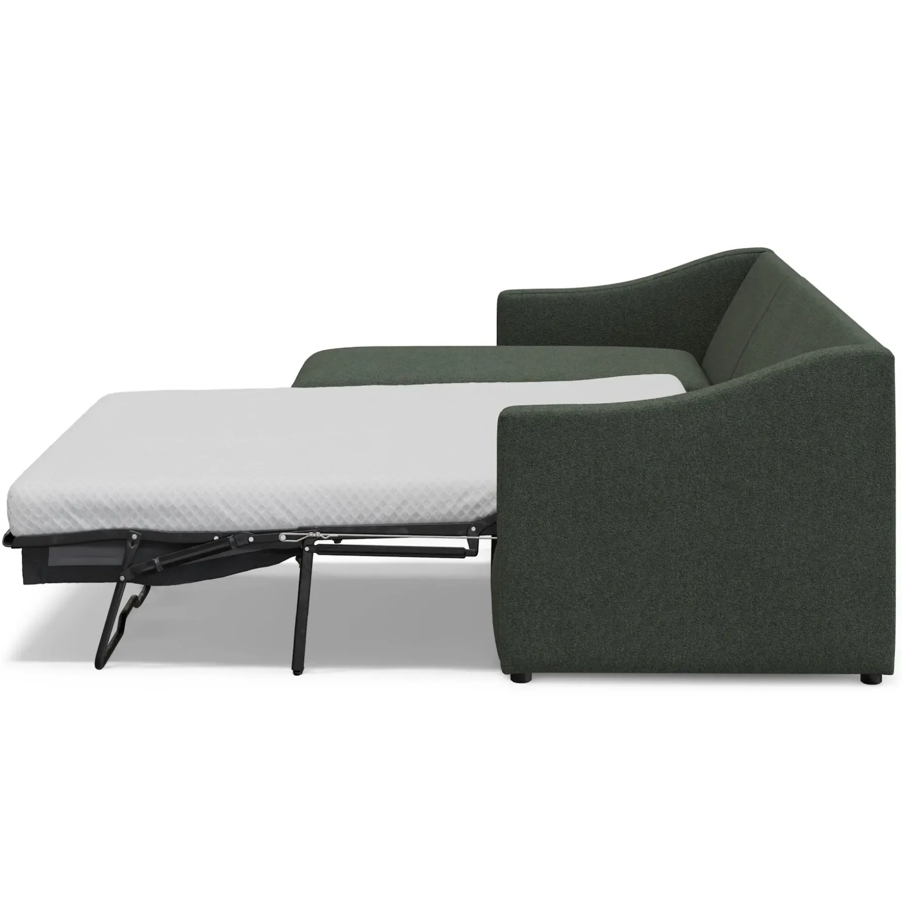 Landry 109" Left Storage Sleeper Sectional - Green Wool Bouclé