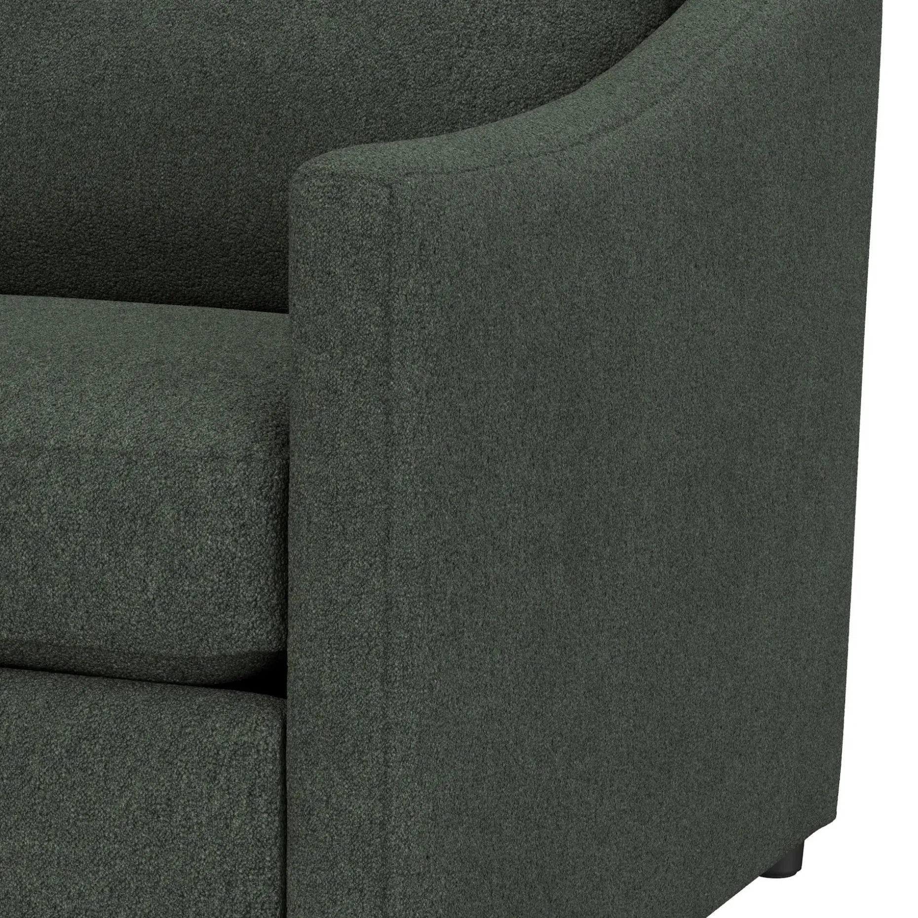 Landry 109" Left Storage Sleeper Sectional - Green Wool Bouclé