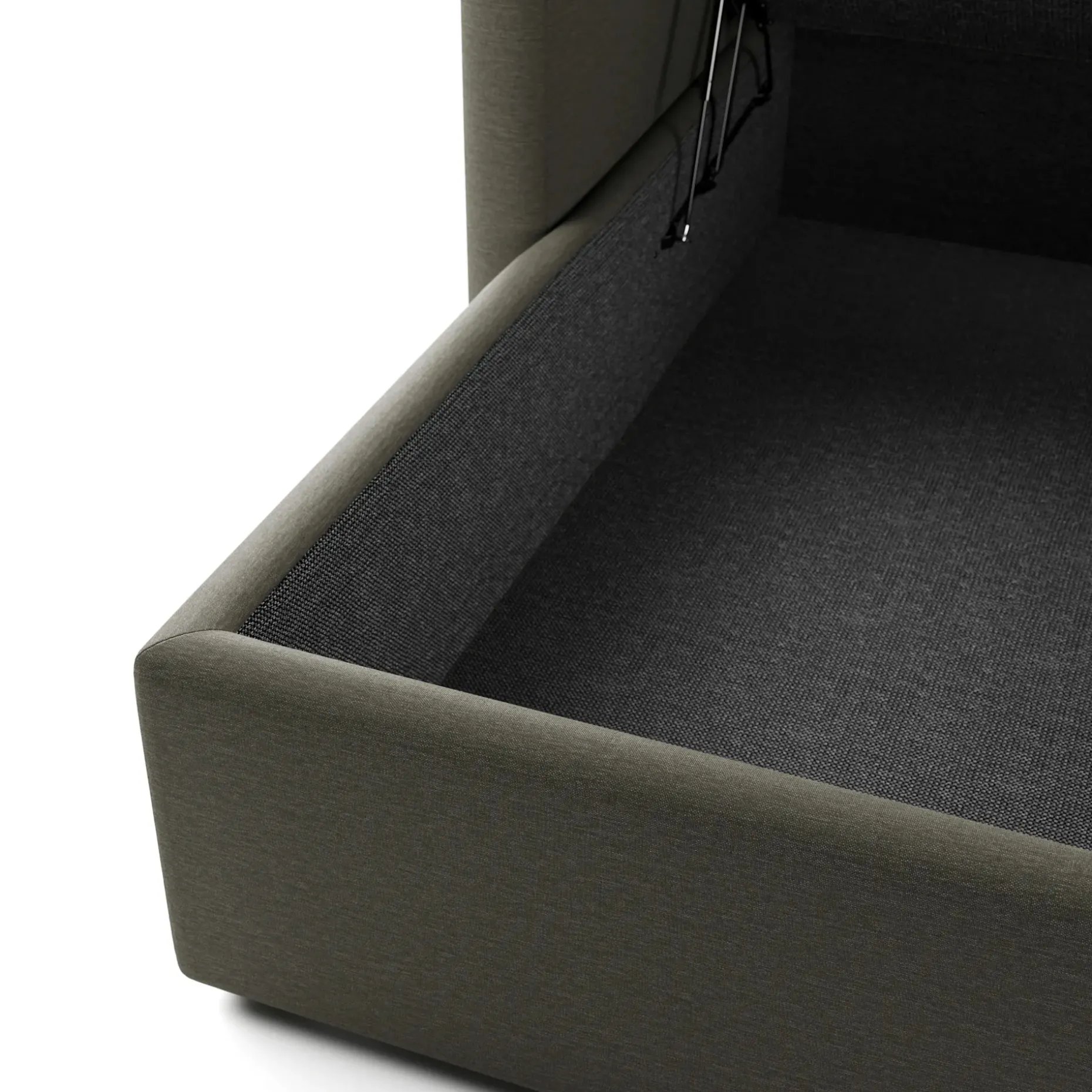 Landry 109" Left Storage Sleeper Sectional - Silver Moss