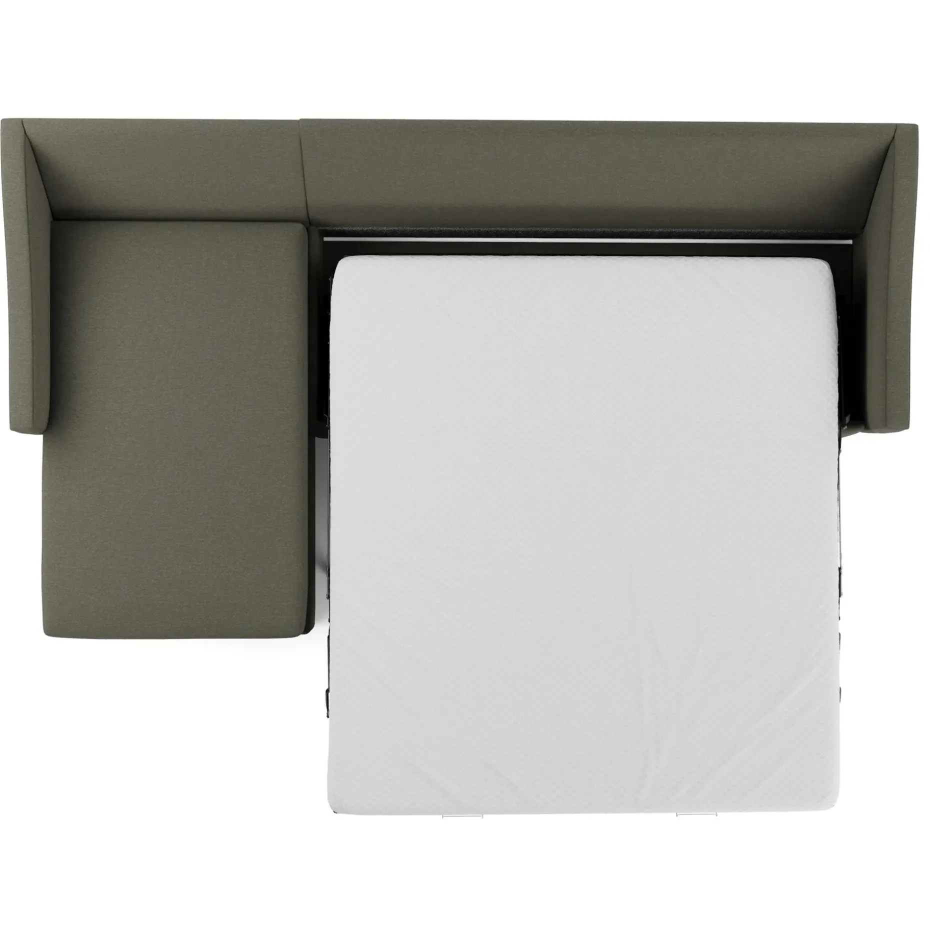 Landry 109" Left Storage Sleeper Sectional - Silver Moss