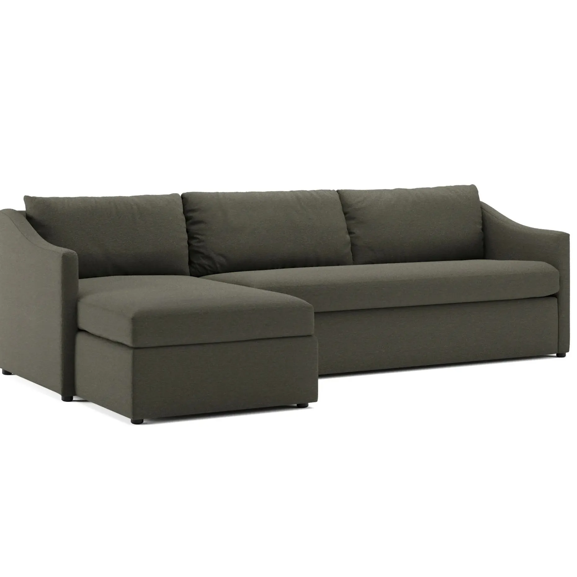 Landry 109" Left Storage Sleeper Sectional - Silver Moss