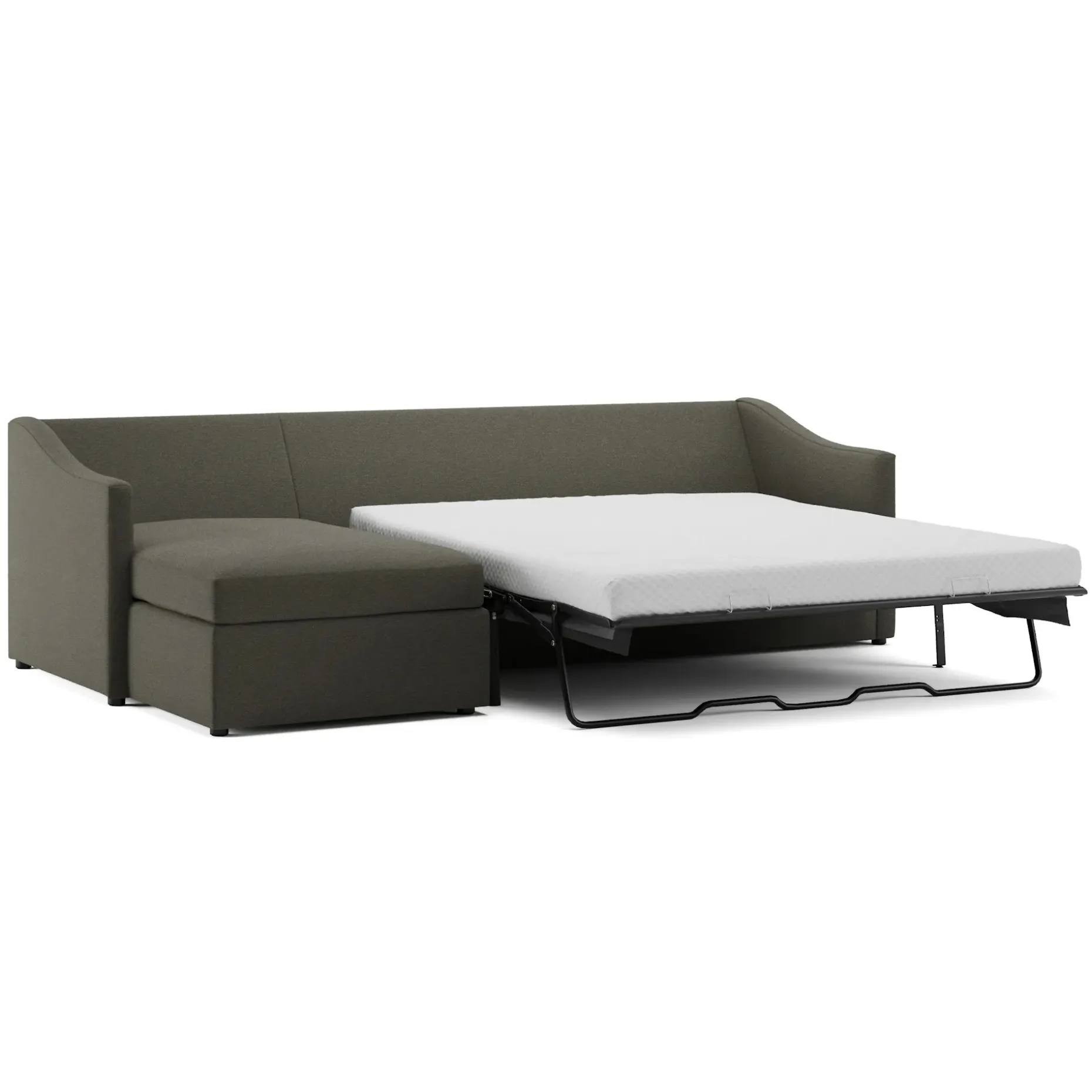 Landry 109" Left Storage Sleeper Sectional - Silver Moss