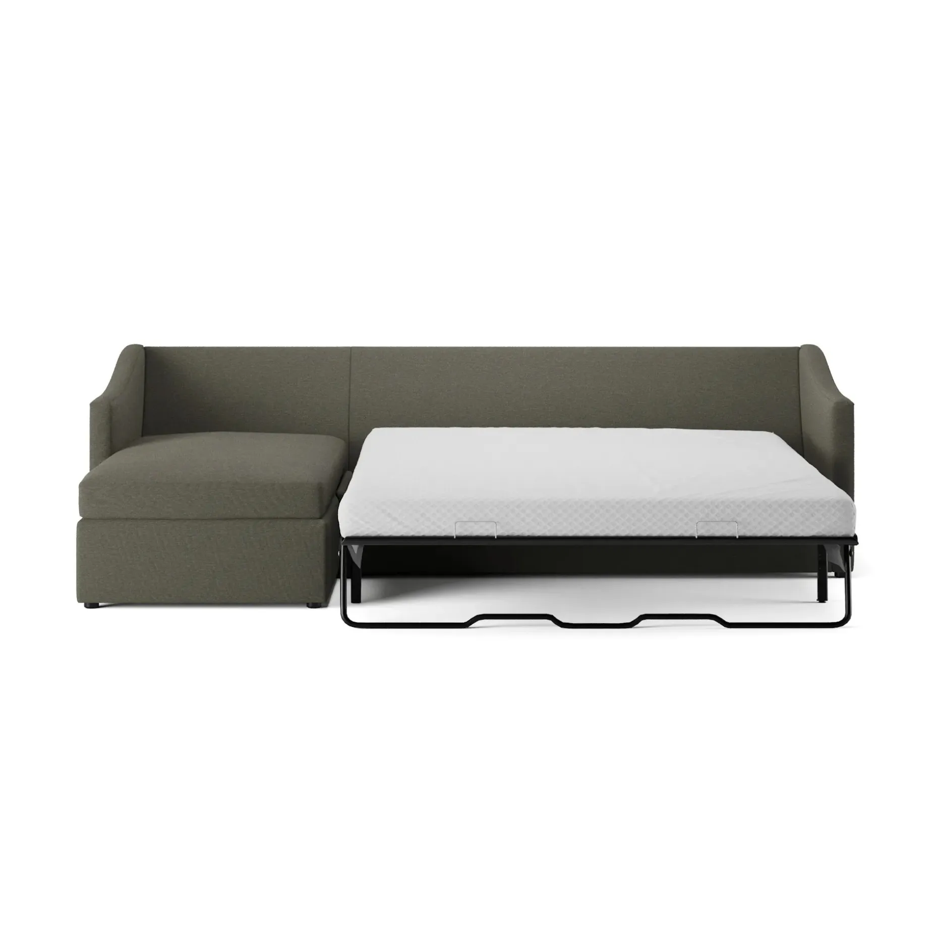 Landry 109" Left Storage Sleeper Sectional - Silver Moss