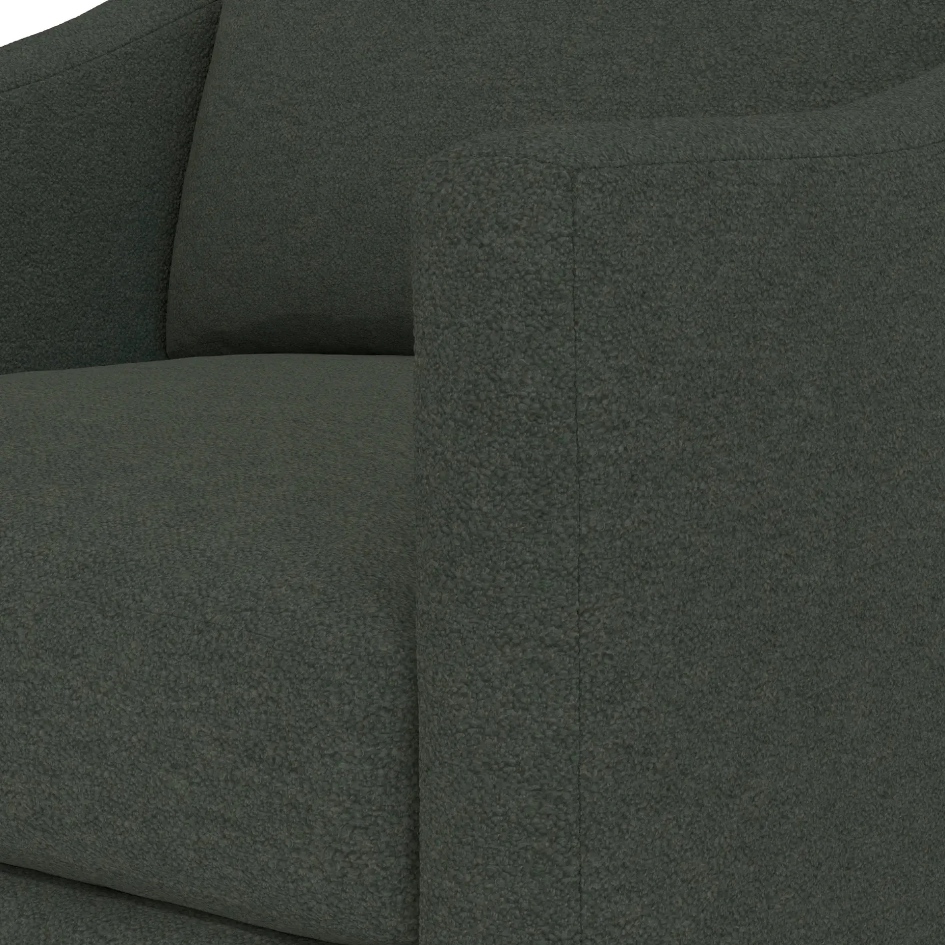 Landry 32.25" Lounge Chair - Green Wool Bouclé