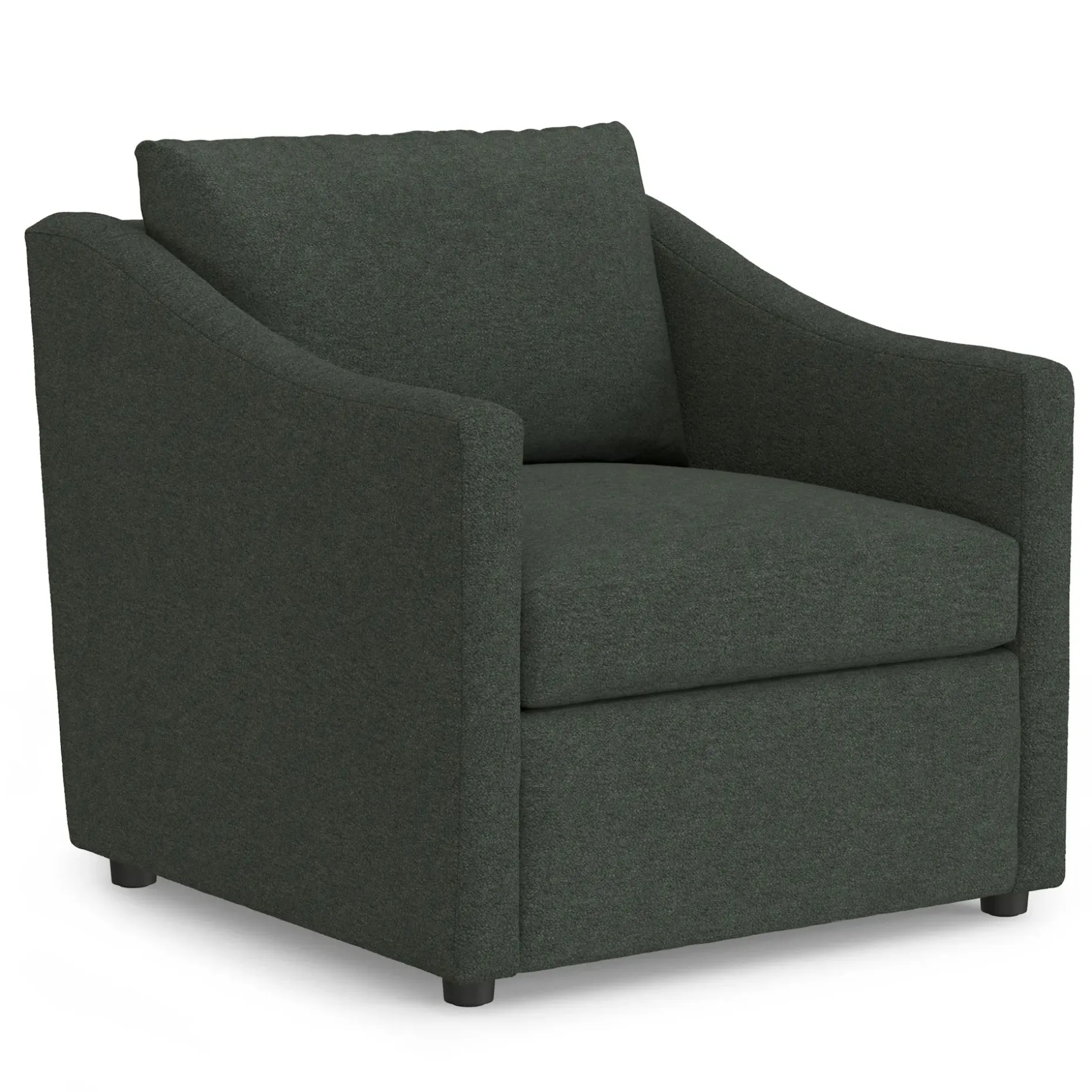Landry 32.25" Lounge Chair - Green Wool Bouclé