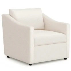 Landry 32.25" Lounge Chair - Ivory Wool Bouclé