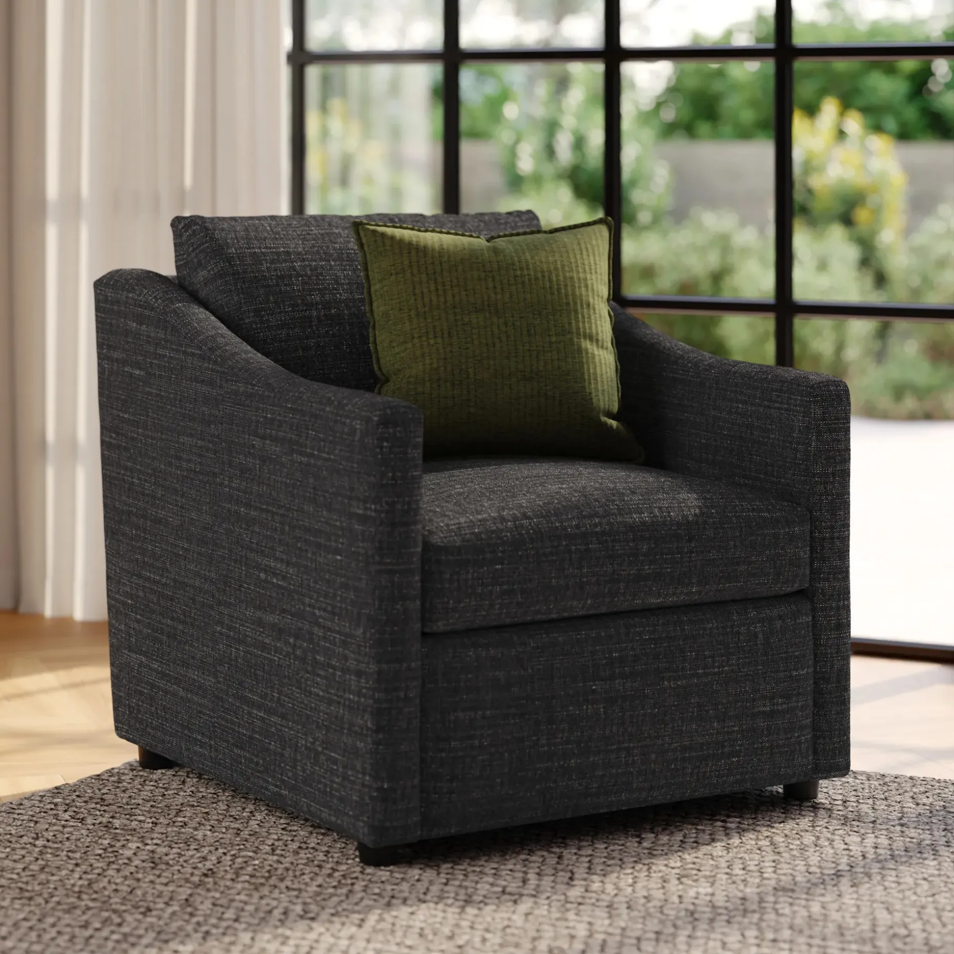 Landry 32.25" Lounge Chair - Napa Charcoal