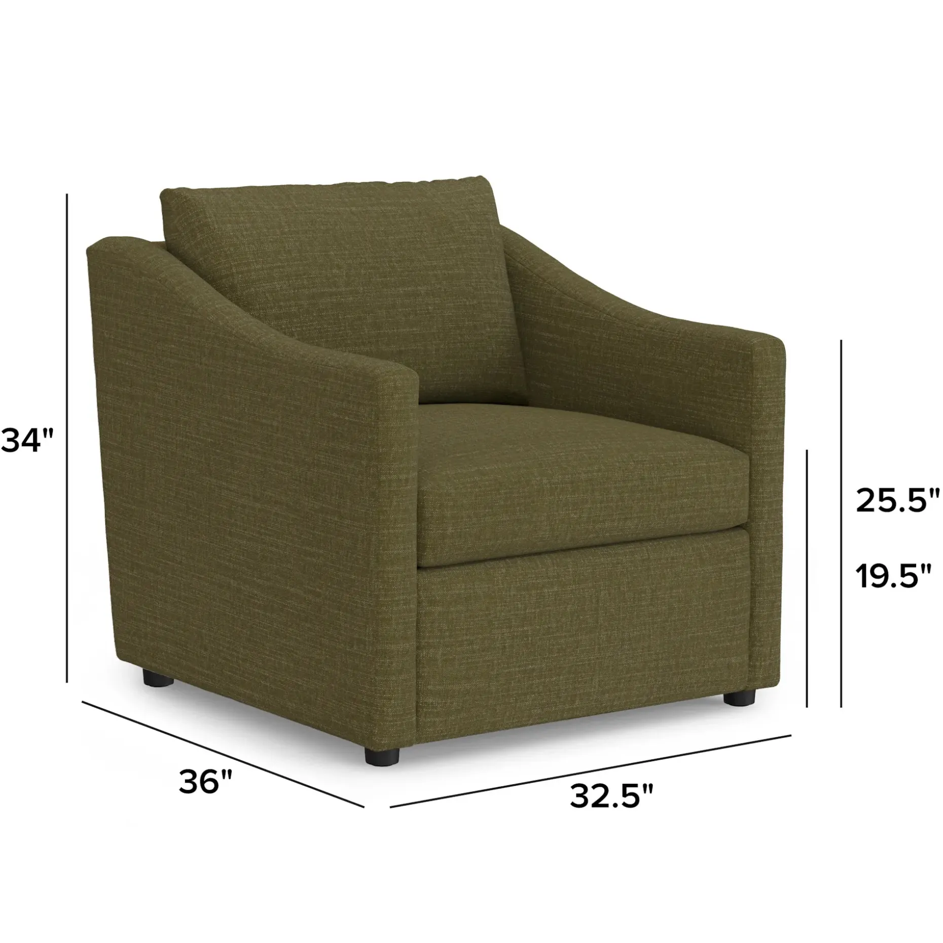 Landry 32.25" Lounge Chair - Napa Moss
