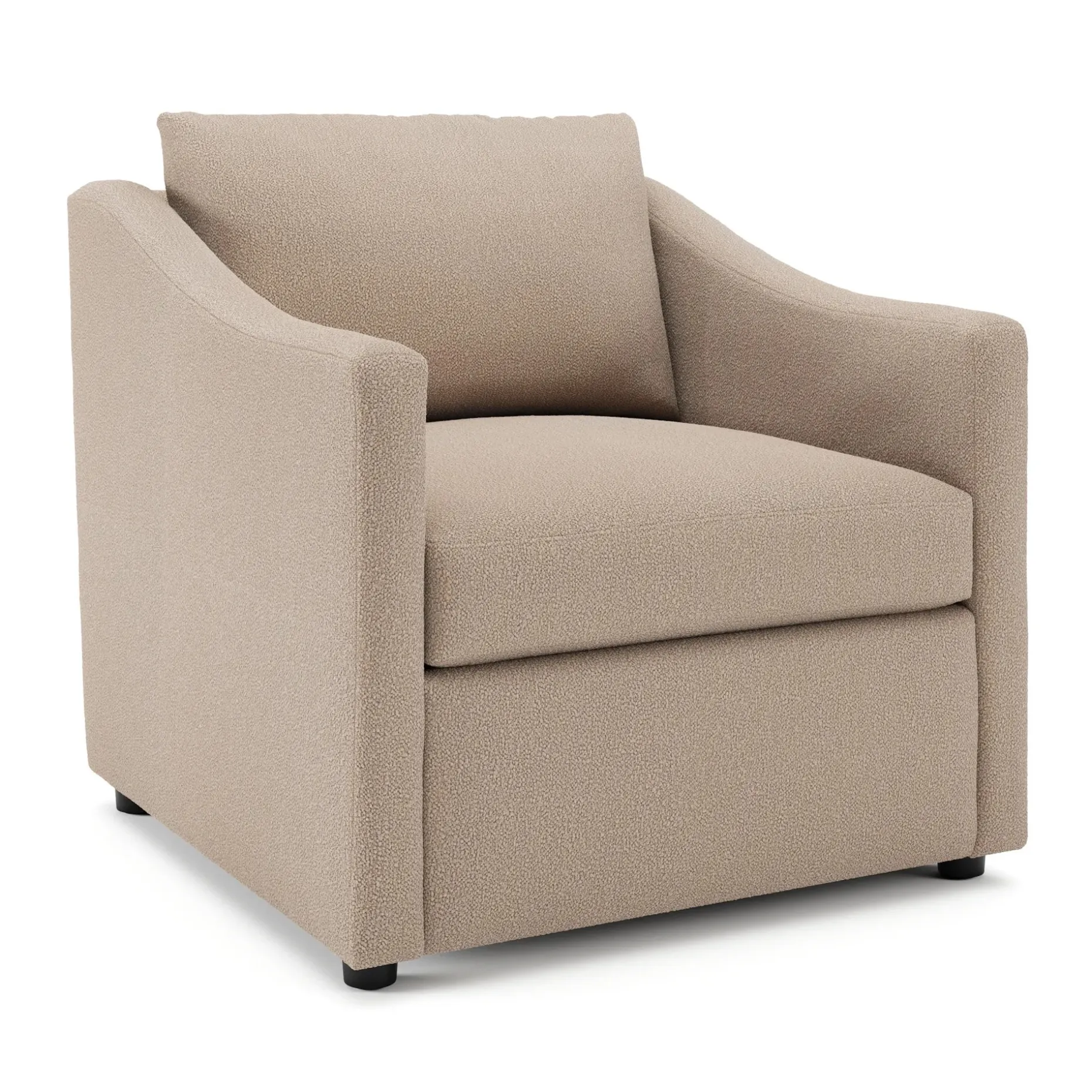 Landry 32.25" Lounge Chair - Sandstone Wool Bouclé