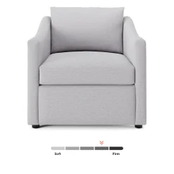 Landry 32.25" Lounge Chair - Silver Ivory