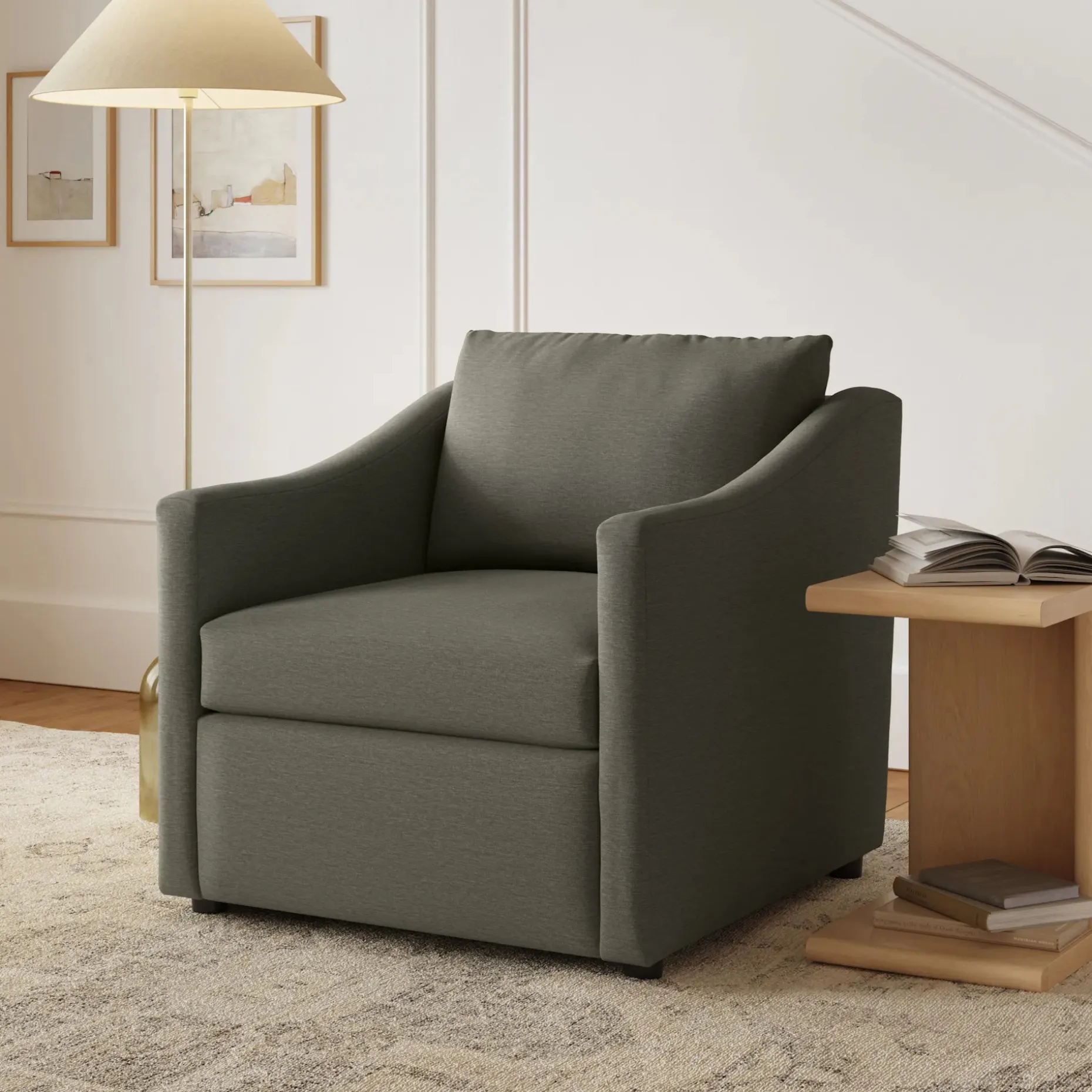 Landry 32.25" Lounge Chair - Silver Moss