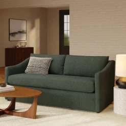 Landry 72" Loveseat - Green Wool Bouclé