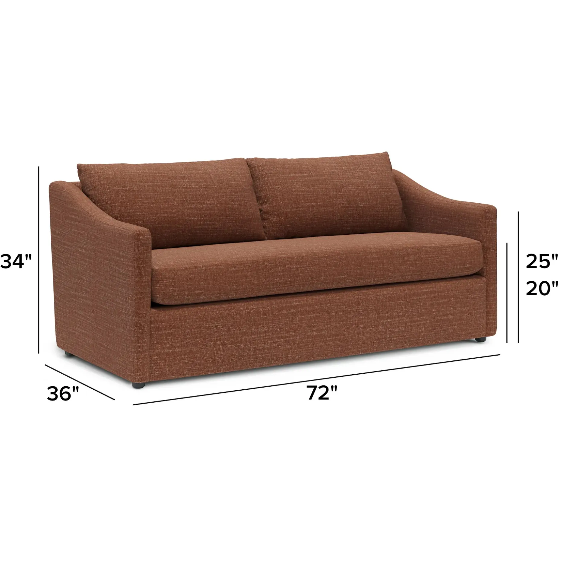 Landry 72" Loveseat - Napa Rust
