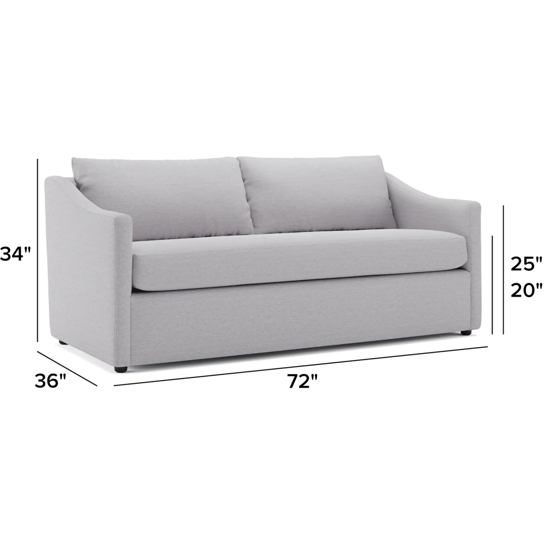 Landry 72" Loveseat - Silver Ivory