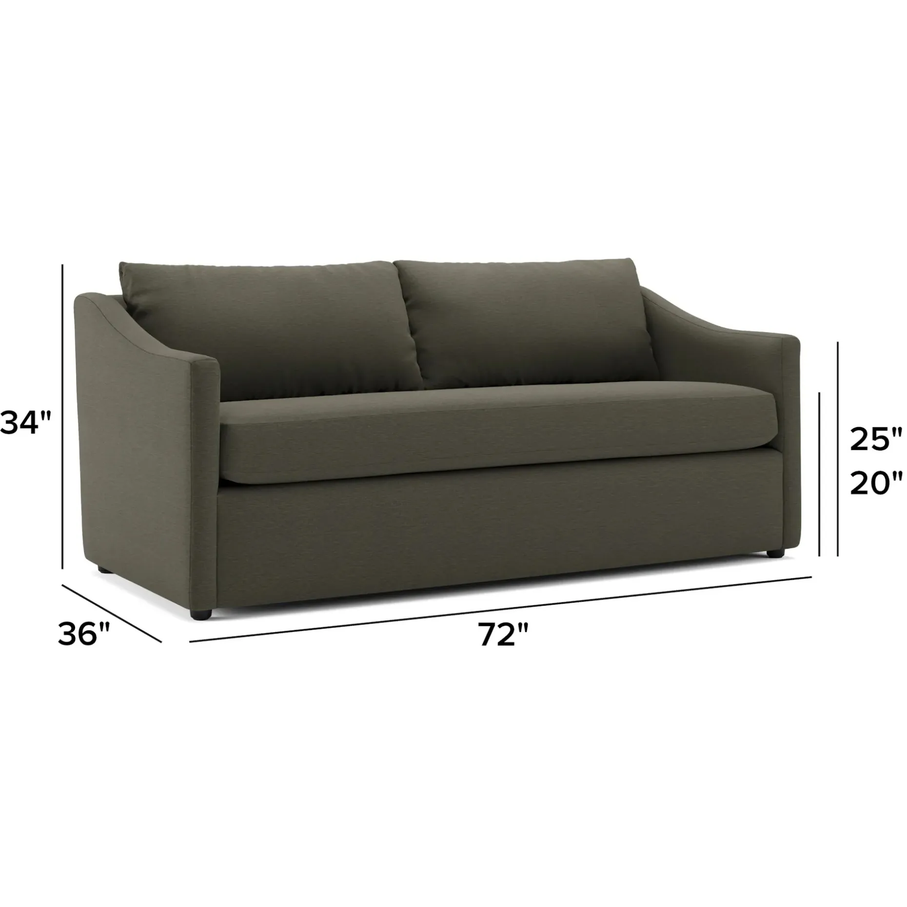 Landry 72" Loveseat - Silver Moss