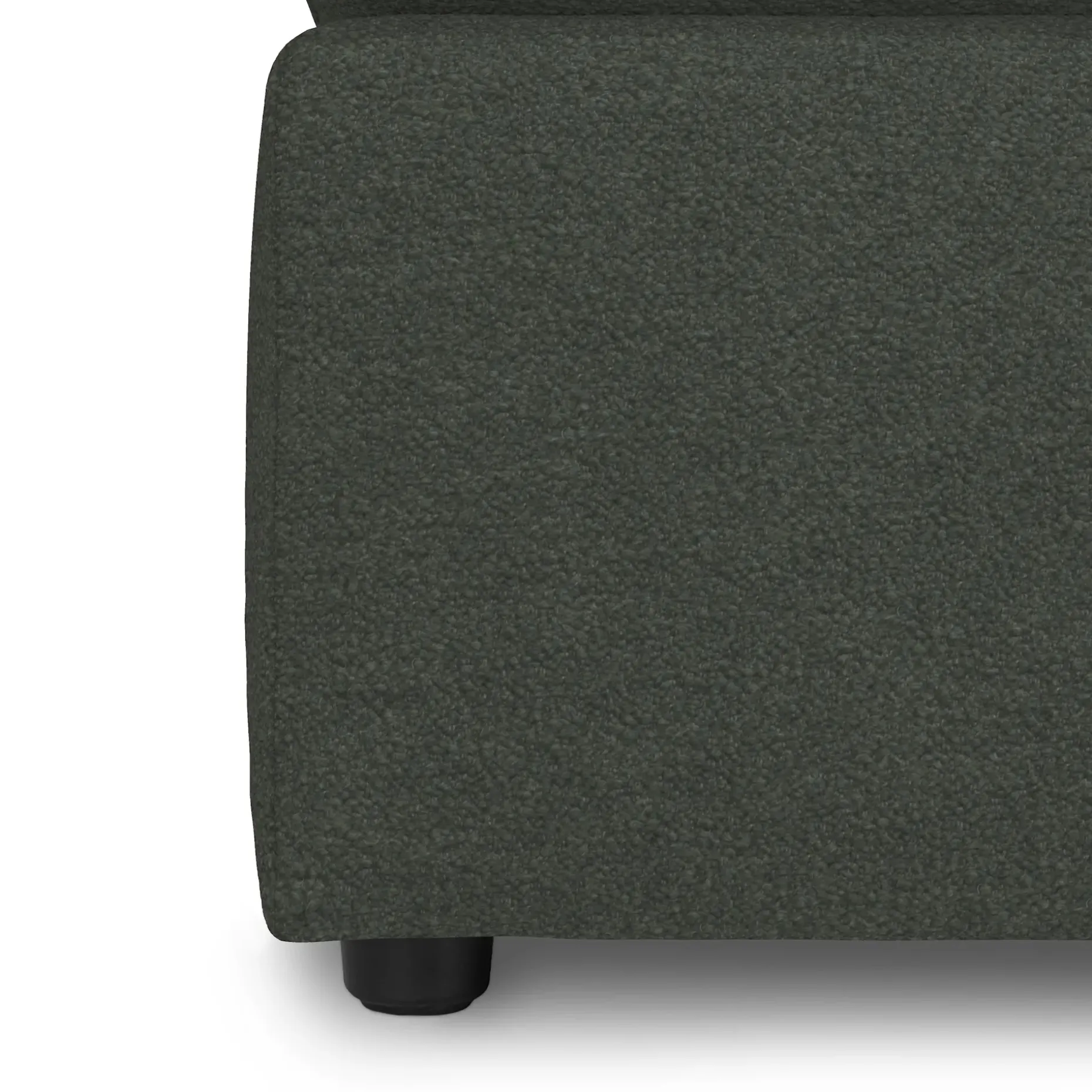 Landry 28" Ottoman - Green Wool Bouclé