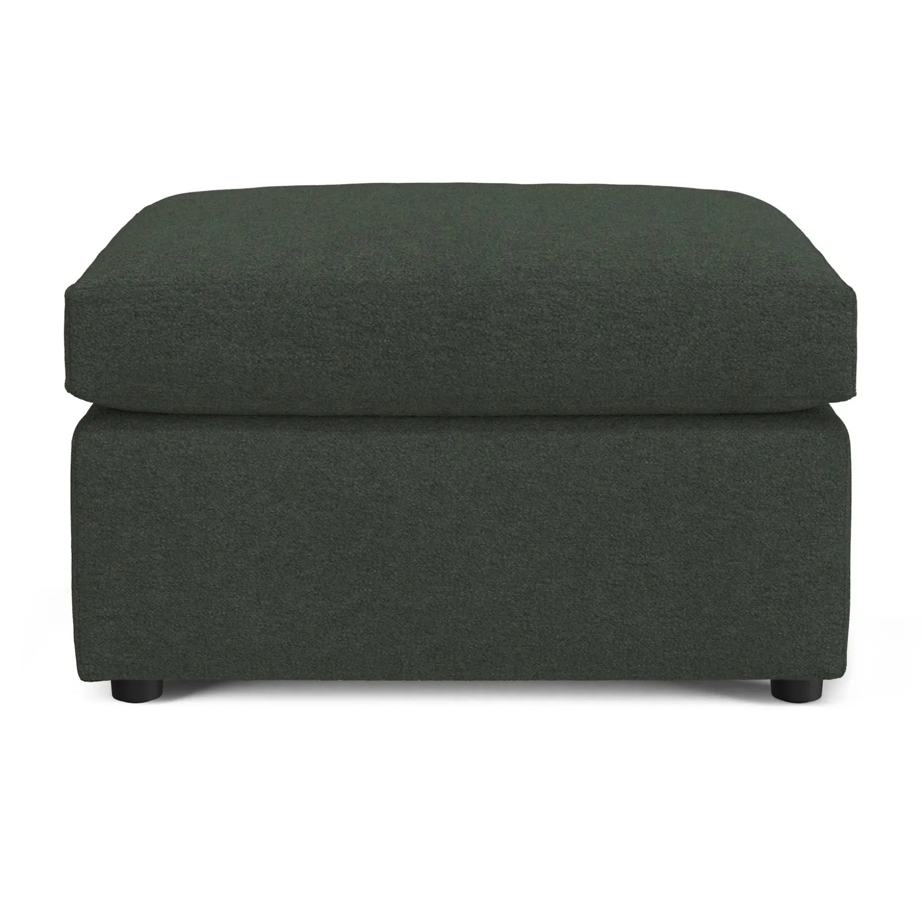 Landry 28" Ottoman - Green Wool Bouclé