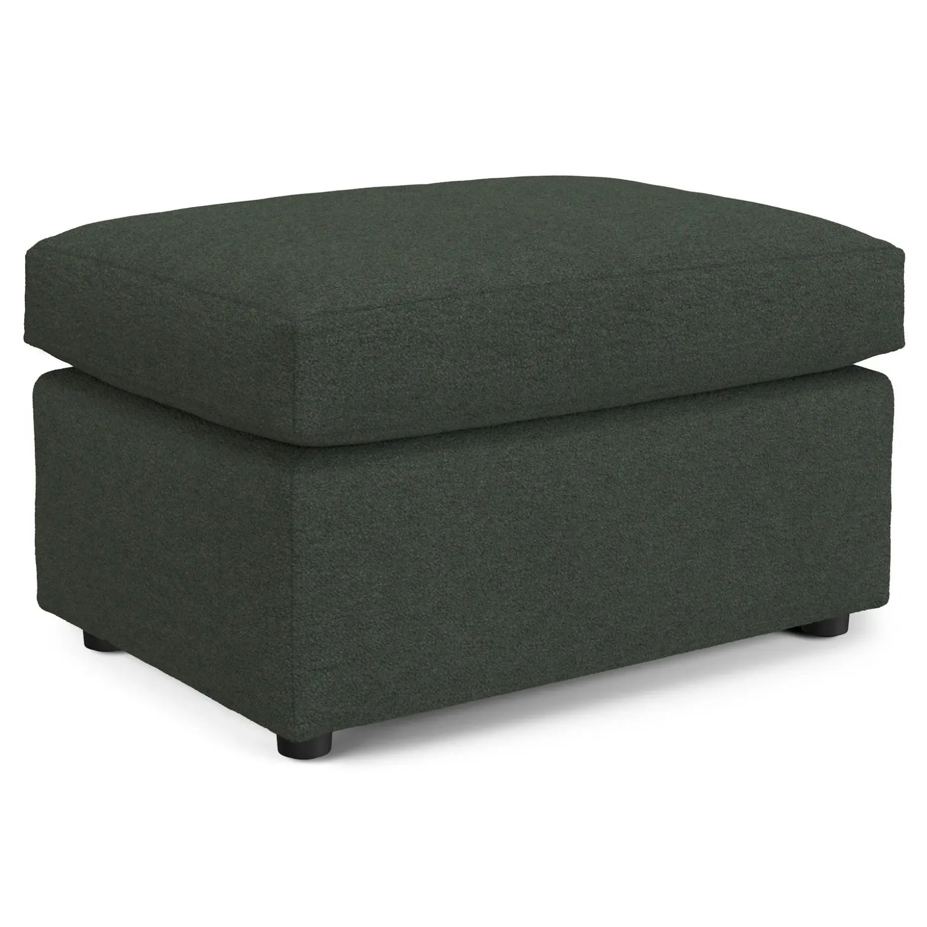 Landry 28" Ottoman - Green Wool Bouclé