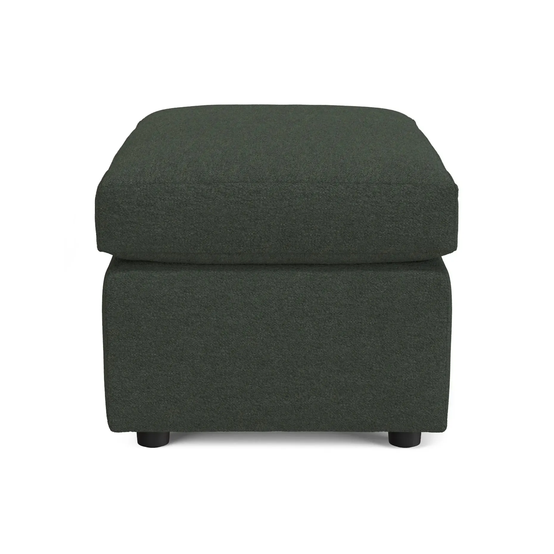 Landry 28" Ottoman - Green Wool Bouclé