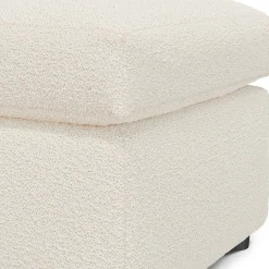 Landry 28" Ottoman - Ivory Wool Bouclé