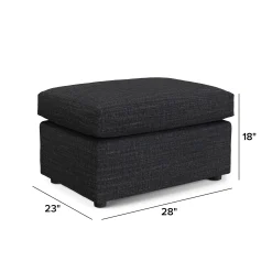 Landry 28" Ottoman - Napa Charcoal