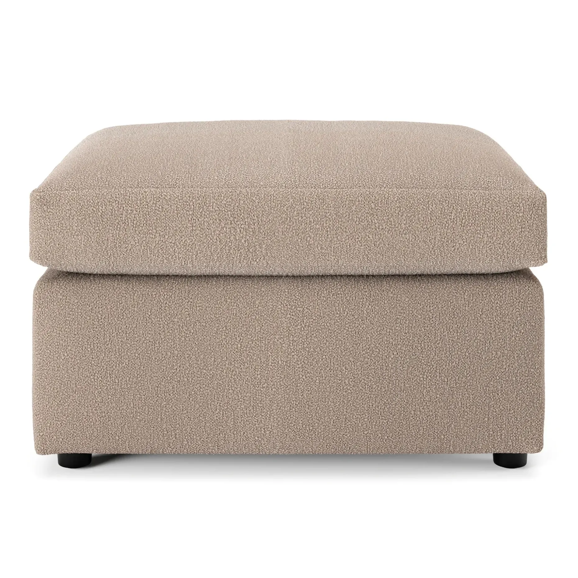 Landry 28" Ottoman - Sandstone Wool Bouclé