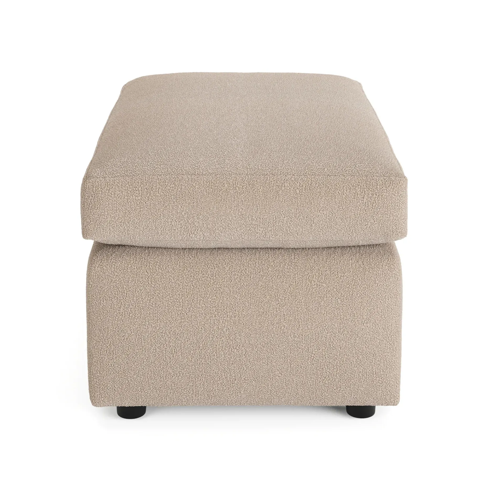 Landry 28" Ottoman - Sandstone Wool Bouclé