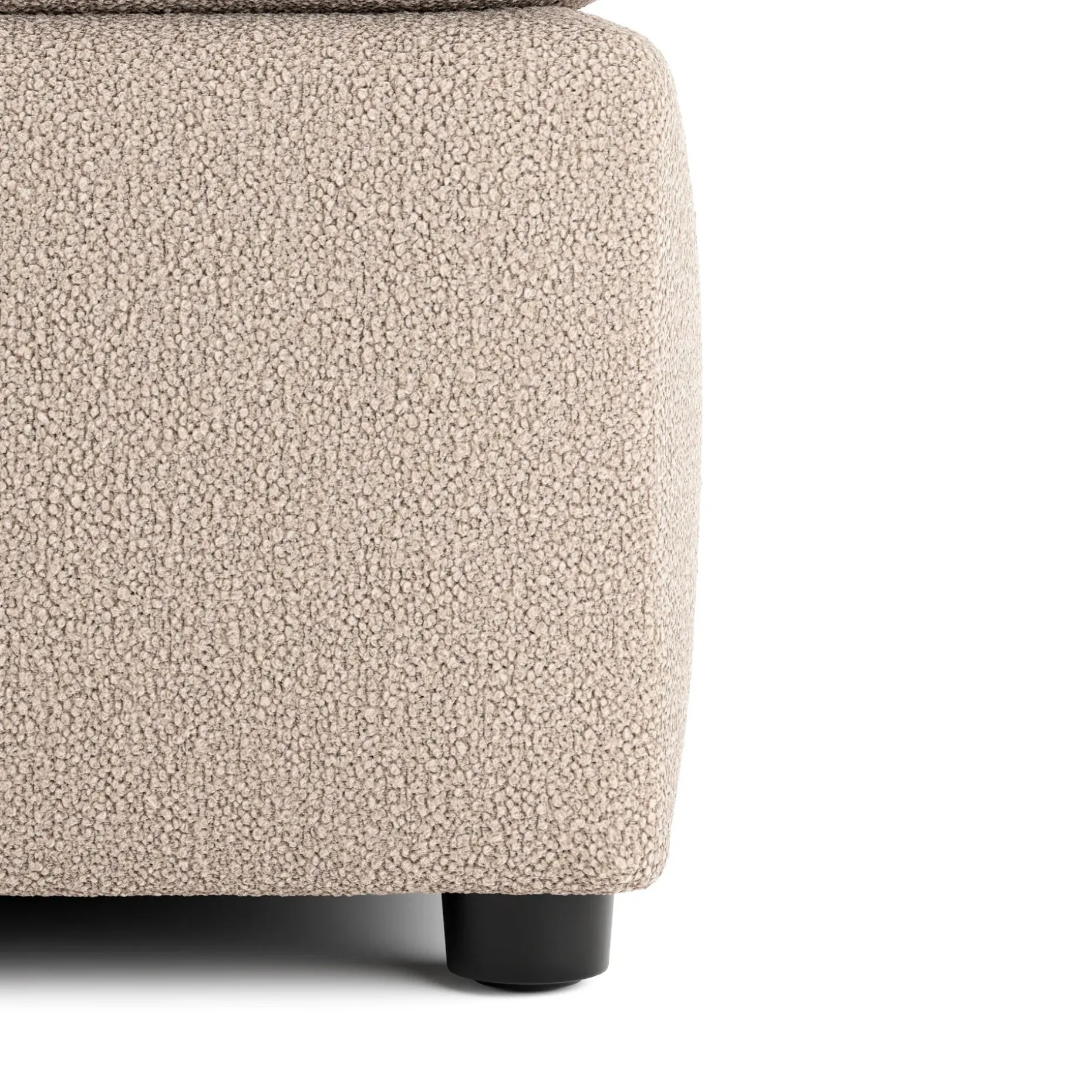 Landry 28" Ottoman - Sandstone Wool Bouclé