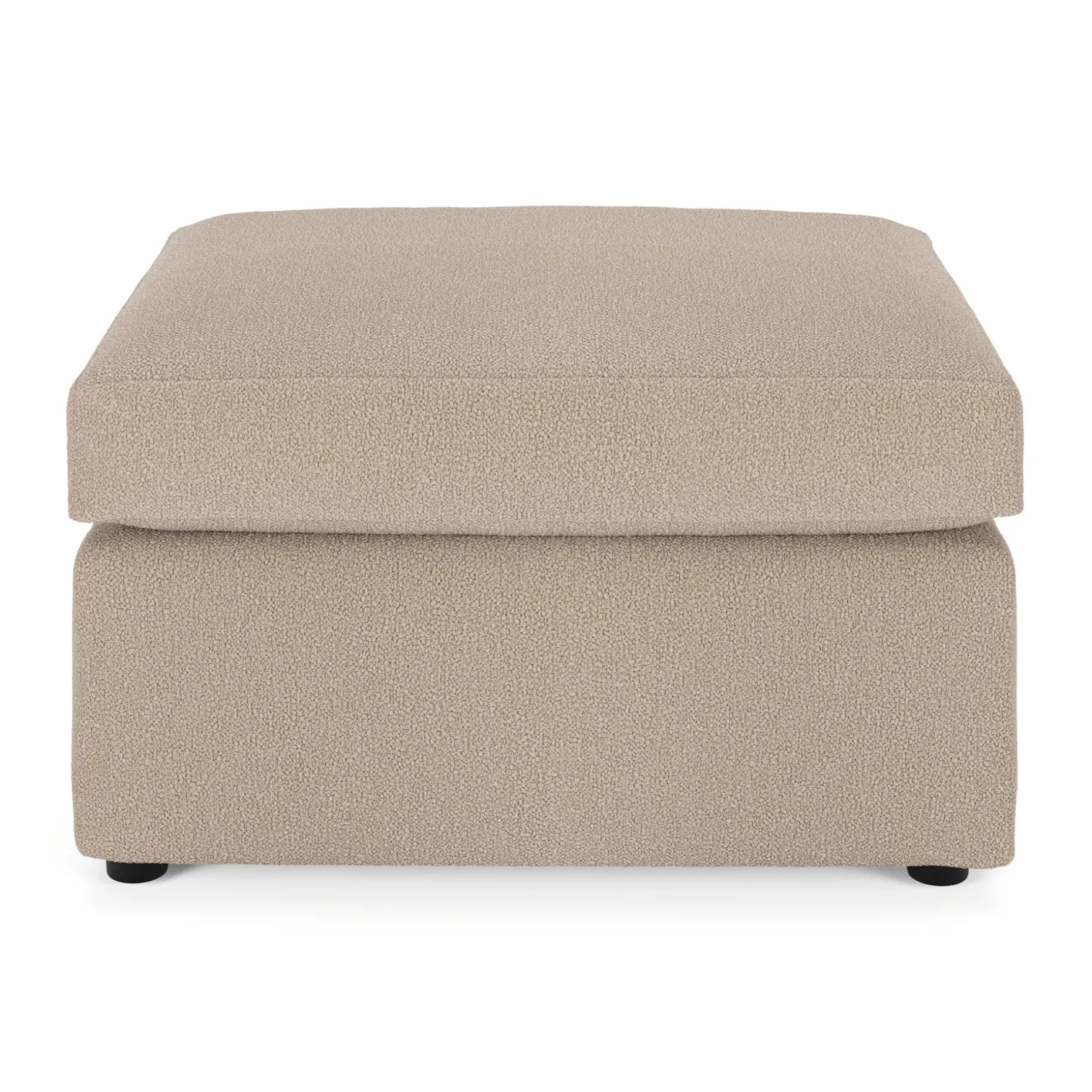 Landry 28" Ottoman - Sandstone Wool Bouclé
