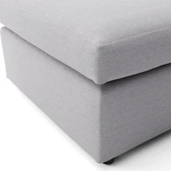 Landry 28" Ottoman - Silver Ivory