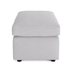 Landry 28" Ottoman - Silver Ivory