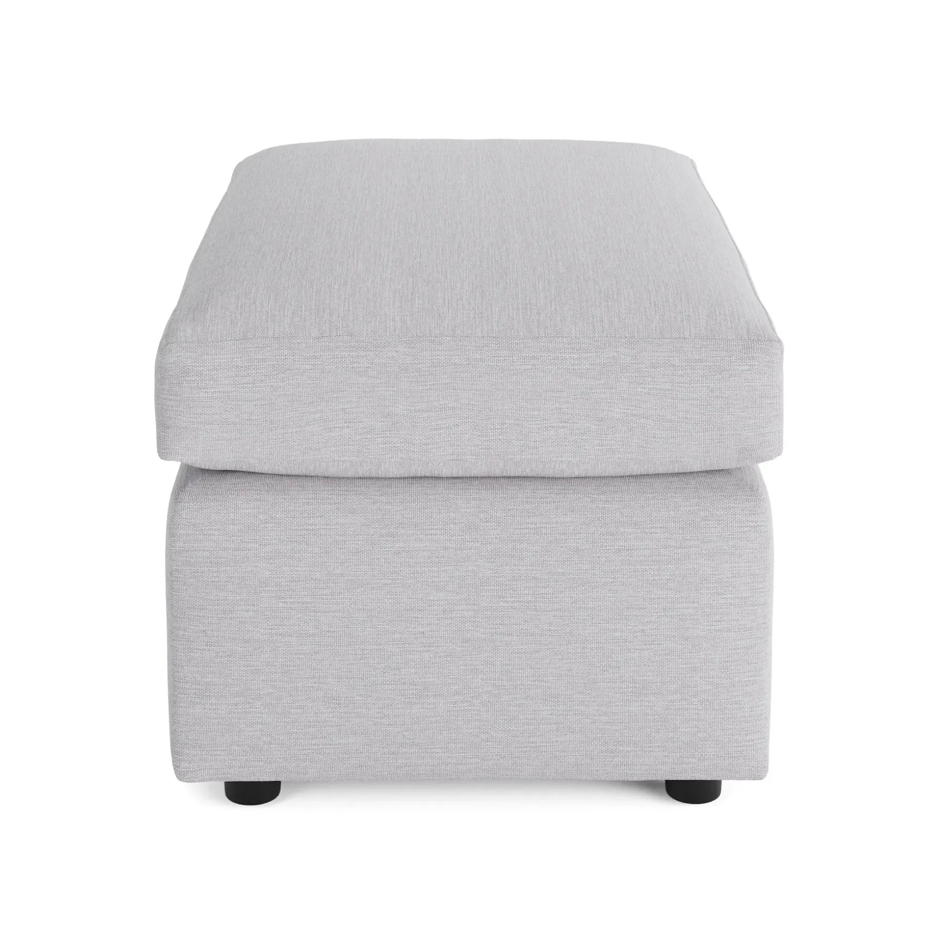 Landry 28" Ottoman - Silver Ivory