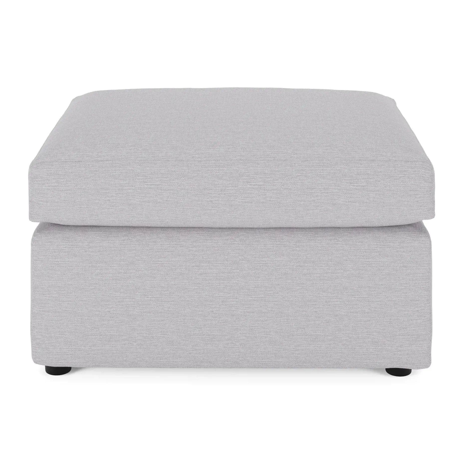 Landry 28" Ottoman - Silver Ivory