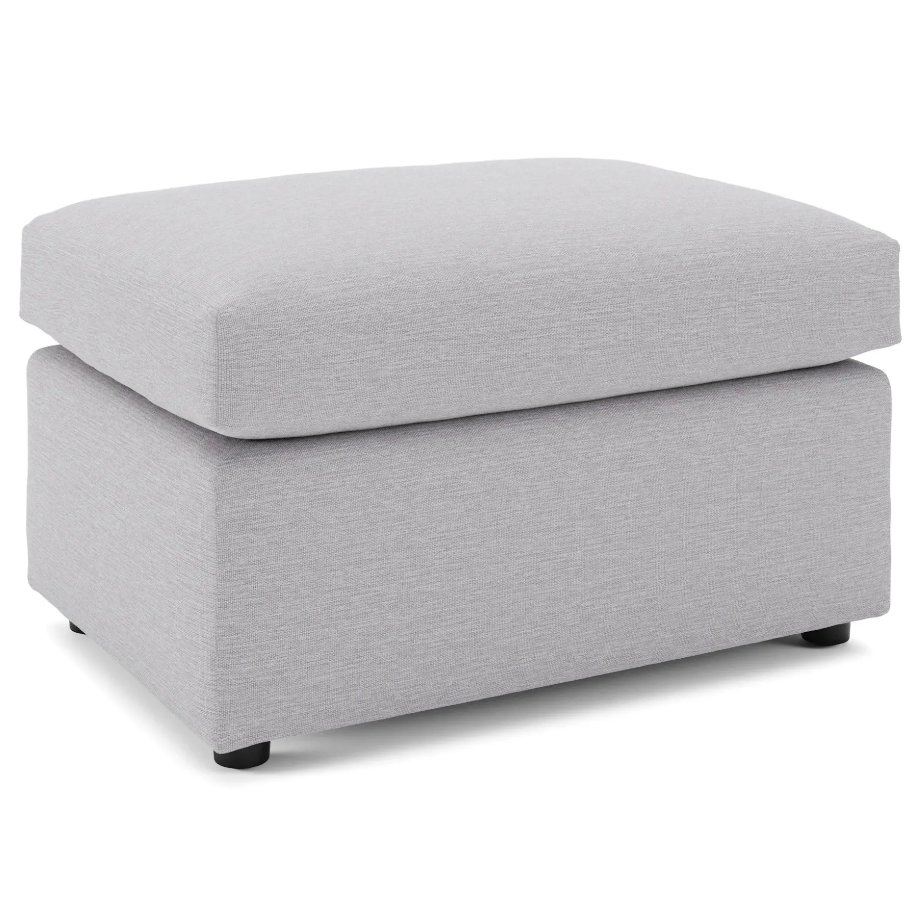 Landry 28" Ottoman - Silver Ivory